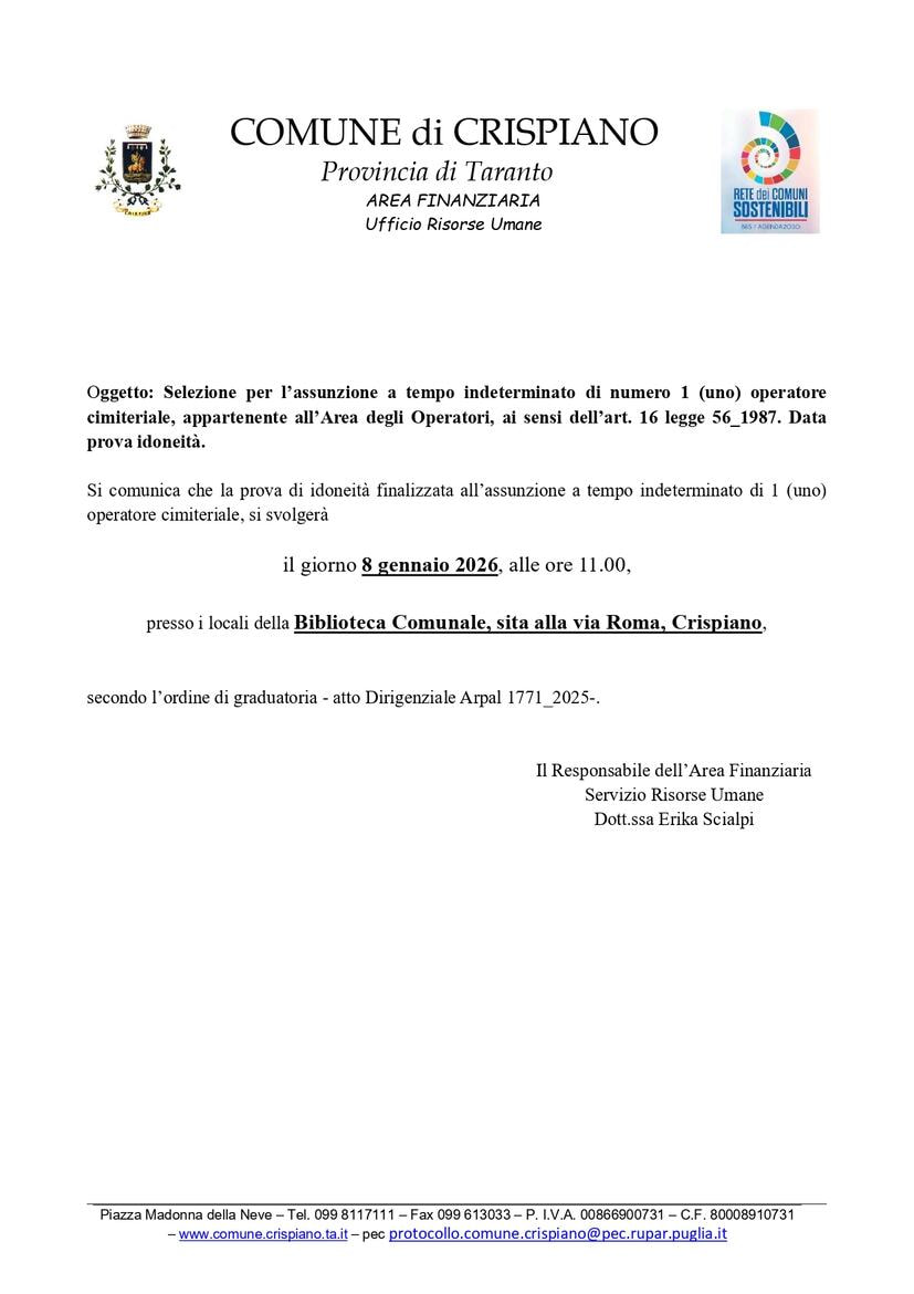 Immagine: COMUNICAZIONE PROVA IDONEITA' OPERATORE CIMITERIALE_page-0001