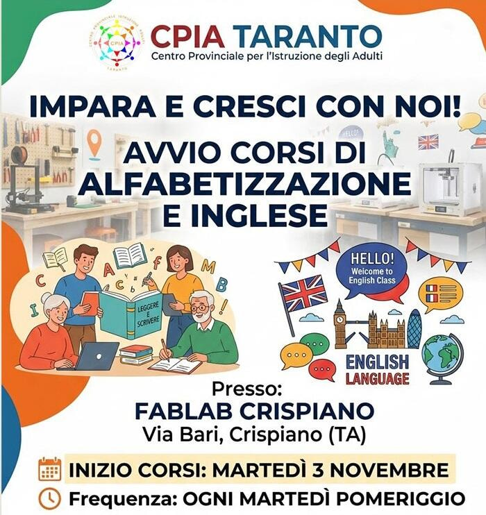 Immagine: Corsi per adulti alfabetizzazione e Inglese