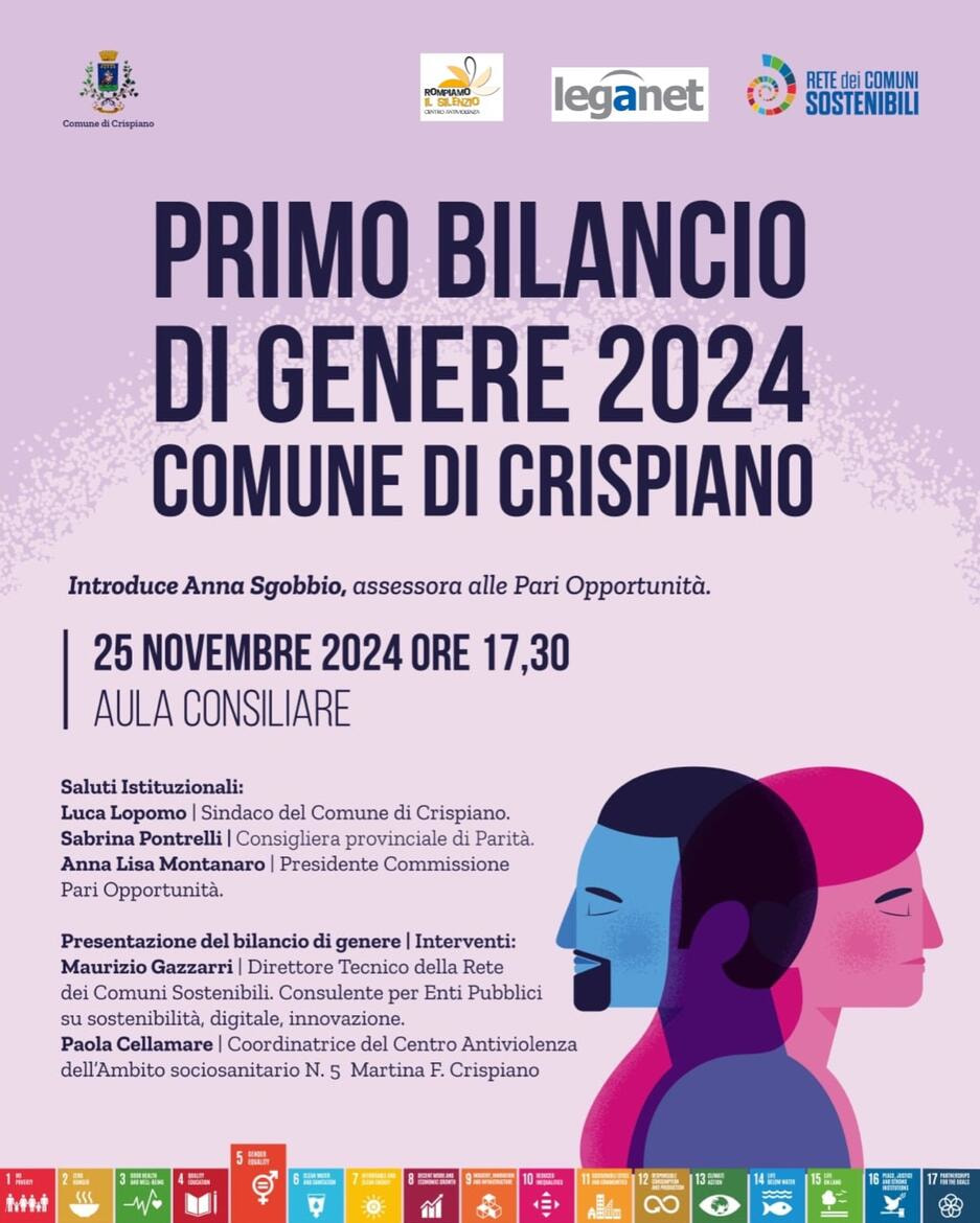 Immagine: Locandina Bilancio di genere presentazione