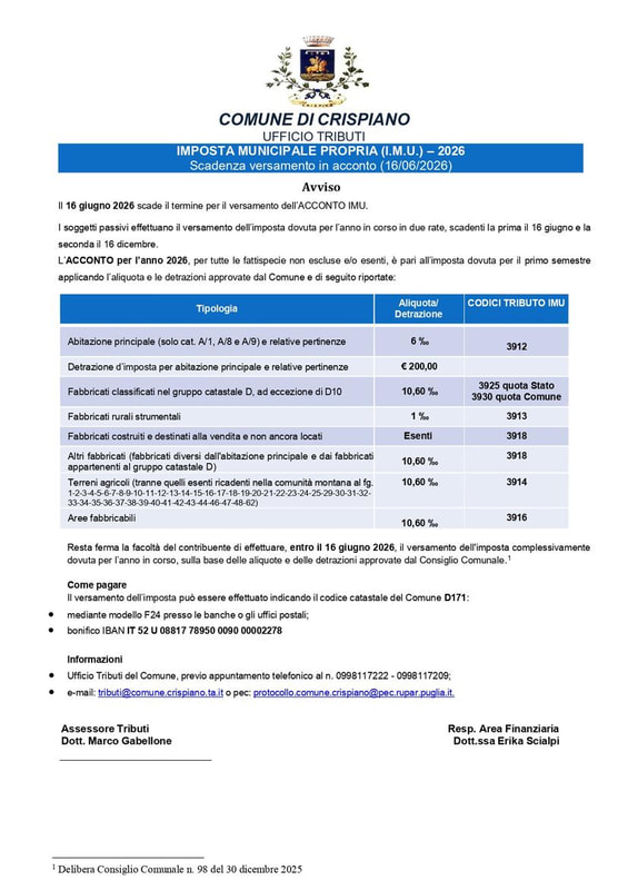 Immagine: IMU 2026 acconto