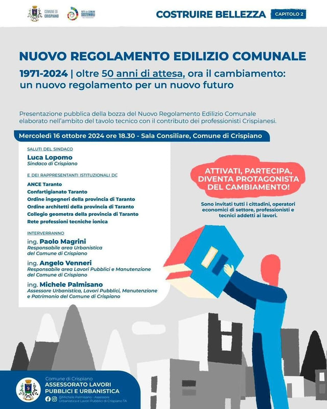 Immagine: Manifesto presentazione nuovo regolamento edilizio comunale