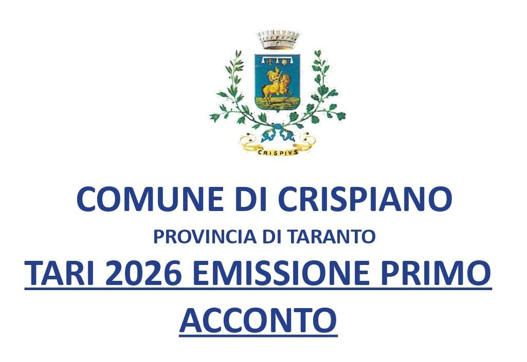 Immagine: Tari 2026 - Primo Acconto